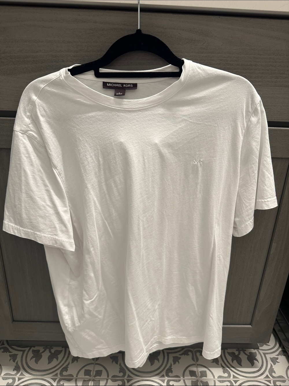 Michael Kors Men’s White Short‑Sleeve Crewneck Tee